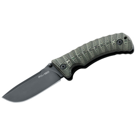 Boker Fx-130Mgt Fox Pro Hunter Grn Folding Knife, 3.7in, N690, Micarta, Green, FX-130MGT