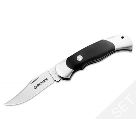 Boker Optima Set Ii Folding Blade Knife, 3.5in, 4034, Uncoated, Black, 113109