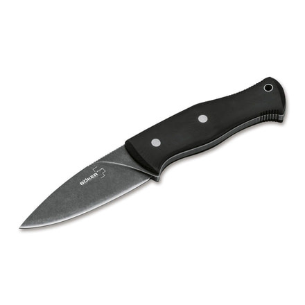 Boker Plus Farkas Bushcraft Fixed Blade Knife, 3.8in, D2, Micarta, Black, 02BO065