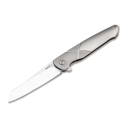 Boker Plus Gent-X Folding Knife, 2.9in, 440C, Uncoated, Silver, 01BO261