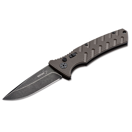 Boker Strike Coyote Spearpoint Folding Knife, 3.3in, AUS-8, Aluminum, Khaki, 01BO424N