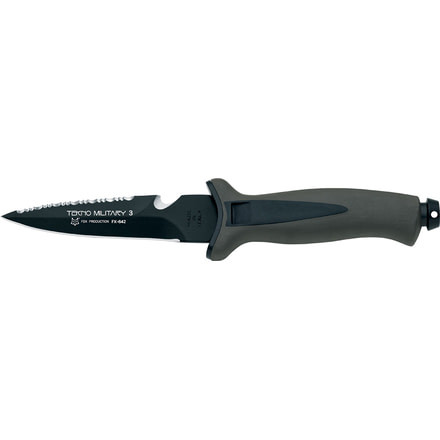 Boker Tecno Military 2 4.72 in Fixed Blade Knife, 420C, Black, FX-642