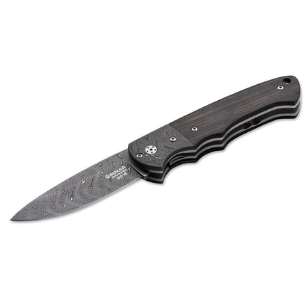 Boker USA 2015 Annual Damast Jahresmesser Folding Knife,3.38in Damast Blade,Dark Grenadill Wood Handle 1132015DAM