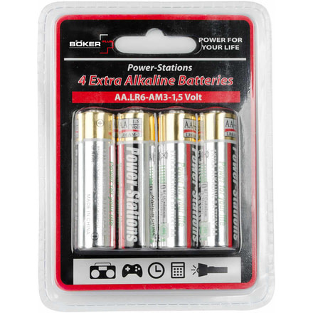 Boker USA AA Alkaline Batteries,Pack of 4 09BO124