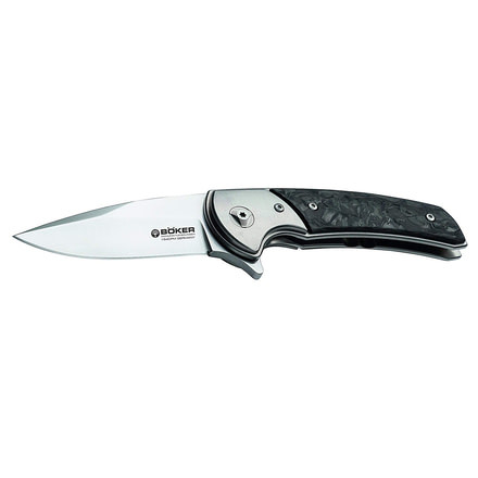 Boker USA Boker Model 13 CG Folding Pocket Knife,3.1in CPM-154 Steel Blade,Carbon Fibre Black Handle, 111654