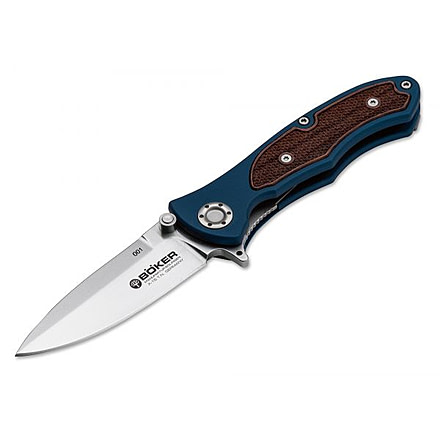Boker USA Boker Turbine II FB Edition,3.1in X-15T.N. Steel Blade,Aluminium Blue Handle 110121