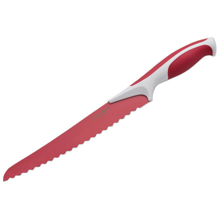 Boker USA Colorcut Bread Knife,8.375in CrMoV Steel Blade,Raspberry Red Handle 03CT103