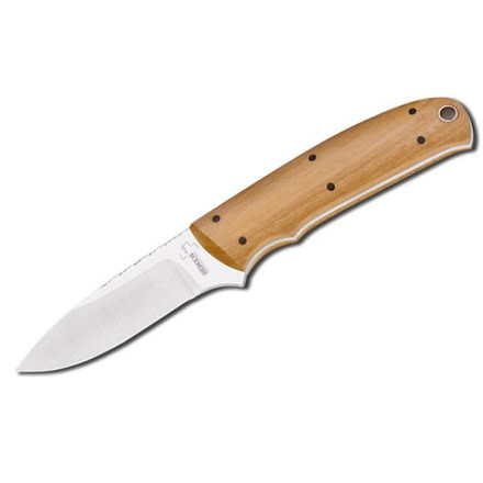 Boker USA Plus Dozier Arkansas Traveler Olive Fixed Blade Hunting Knife w/ Leather Sheath 02BO251