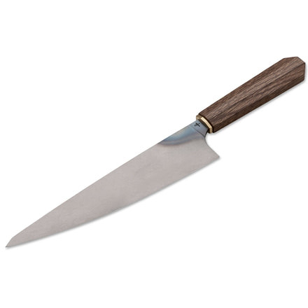 Boker USA Hohenmoorer Classic Chefs Knife,9.5in Mono Carbon C100Cr6 Steel,Smoked German Oak Handle 03HM005