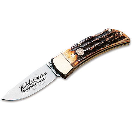 Boker USA Justin Gents Stag Knife, Brown, Small, 111006JU