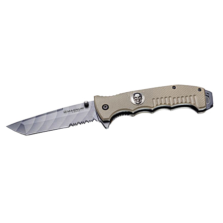 Boker USA Magnum Shades Of Grey Folding Knife,3.75in 440 Steel Blade,Sand Colored G-10 Handle 01SC648N