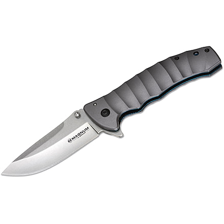 Boker USA Magnum Blue Drop Knife, Black, Small, 01RY199