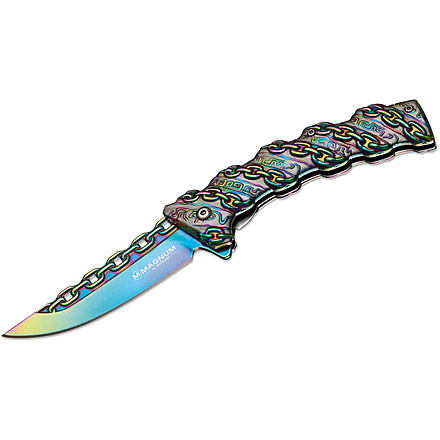 Boker USA Magnum Chained Rainbow Knife, Multicolored, Small, 01MB635