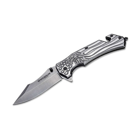 Boker USA Magnum Freedom Folding Knife,3.5in 440 Steel Blade,Edelstahl Handle 01RY188