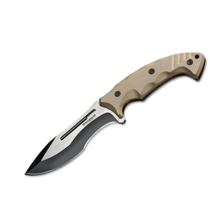 Boker USA Magnum Joint Adventure Fixed Blade Knife,4.9in 440A Steel Blade,G-10 Khaki Handle 02SC102