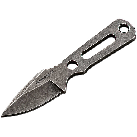 Boker USA Magnum Lil Friend Arrowhead Fixed Blade Knife,1.38in 440 Stainless Steel Blade,Stainless Steel Handle 02SC754