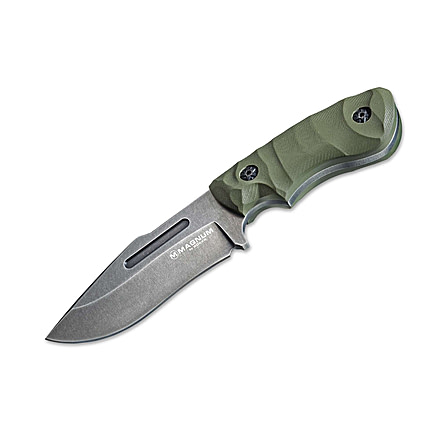 Boker USA Magnum Lil Giant Fixed Blade Knife,3.62in 440 Steel Blade,Green G10 Grip Handle 02LG113