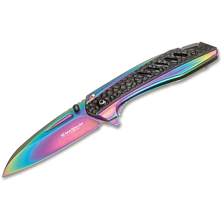 Boker USA Magnum Rainbow Charcoal Knife, Multicolored, Small, 01RY313