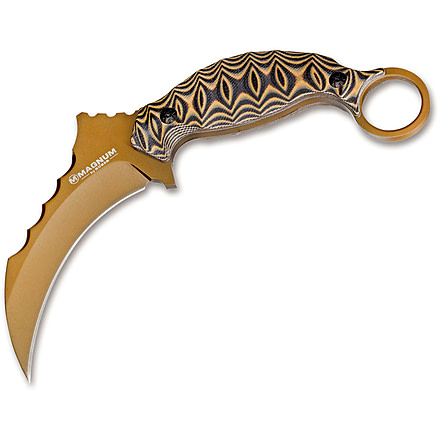 Boker USA Magnum Raptors Claw Knife, Gold, Small, 02SC032