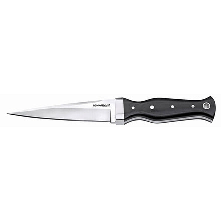 Boker USA Magnum Sghian Dubh Fixed Blade Knife,4.625in 440 Stainless,Black Micarta Handle B-02SC359