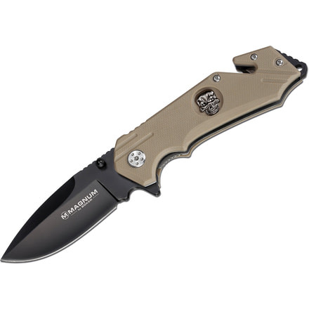 Boker USA Magnum Skull Folding Knife,3in 440 Stainless Steel Blade,G10 Handle 01RY078