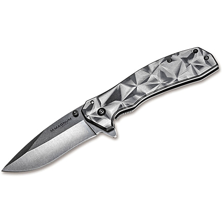 Boker USA Magnum Topographic Knife, Silver, Small, 01MB636