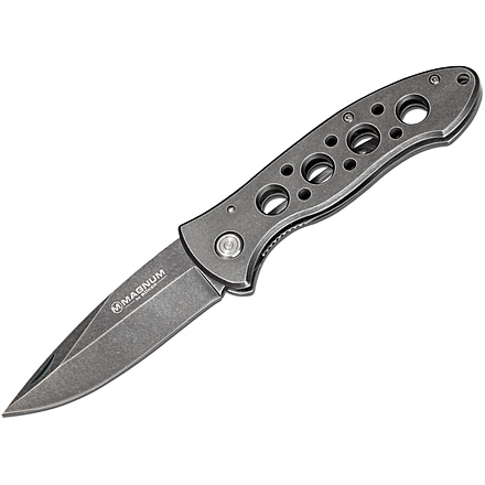 Boker USA Magnum Vintage I Folding Knife,3.38in 440 Stainless Steel Blade,Stainless Steel Handle 01SC462