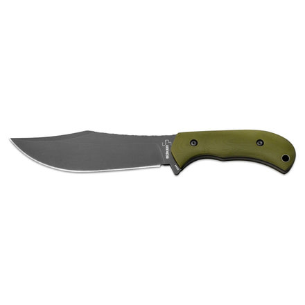 Boker USA Plus Dragon Slayer Fixed Blade Knife,7.28in 440C Steel Handle,Ranger Green G10 Handle 02BO650