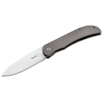 Boker USA Plus Exskelibur I Titan Folding Blade Knife,3.5in,CPMS35VM Blade,Titanium Handle 01BO133