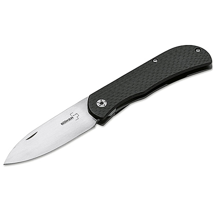 Boker USA Plus Exskelibur II Carb Folding Blade Knife,2.75in,CPMS35VM Blade,Carbon Handle 01BO136