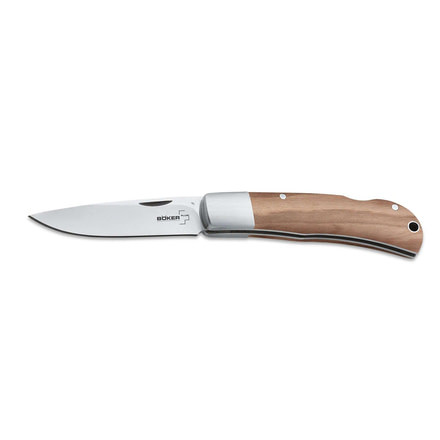 Boker USA Plus Lockback Olive Folding Knife,2.875in 440C Steel Blade,Olive Wood Handle 01BO184