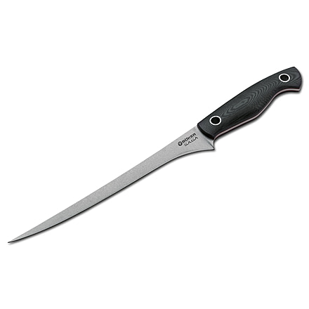 Boker USA Saga Fillet Knife,7.75in 440C Steel Stonewash Finish Blade,Black G10 Handle 130482