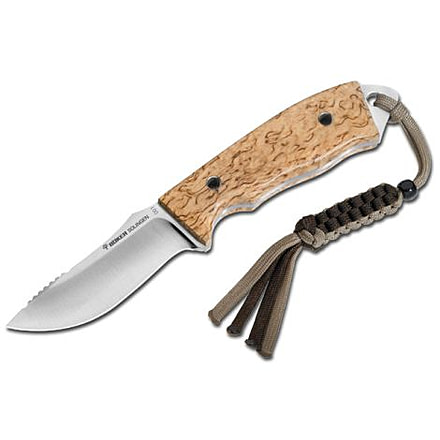 Boker USA Solid Fixed Blade Hunting Knife w/ Sheath &amp; Lanyard 120579