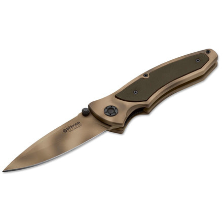 Boker USA Tactical Desert Folding Knife,3.89in N690 Steel Blade,Camo Handle 110290