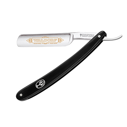 Waldorf Straight Razor Folding Knife, Gold Inlay