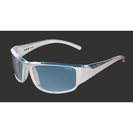 Bolle Keelback Sunglasses, Shiny Black/Brown Frame, TLB Dark Rectangle Lens, 12116