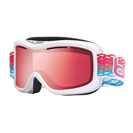 Bolle Monarch Ski/Snowboard Goggles - White Diamond Frame and Vermillon Gun Lens 20945