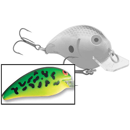 Bomber Model 5A Square Crankbait, 2in, 3/8z, Fire Tiger, B05SLFT