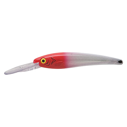 Bomber Saltwater SW A-Salt Fishing Plug, 8in, 4oz, Silver Flash/Red Head, BSWCD25XSI04