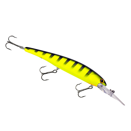 Bandit Suspending Minnow Jig, 3/4oz, 4.625in, Cht/Blk Stripe, BDTSM06