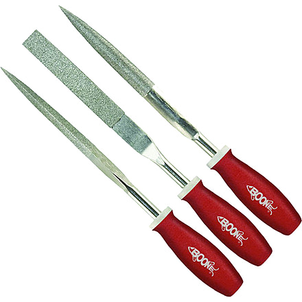 Boone Bait Big Game Diamond Files, Red Handles, 7In, 3 Pack, 6333