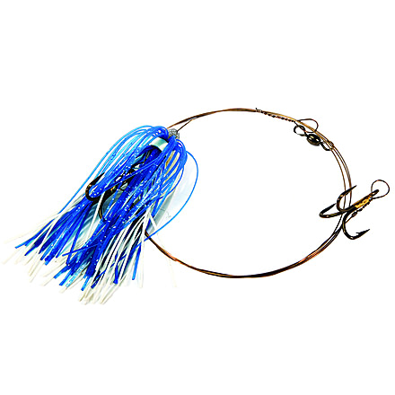 Boone Bait Duster Rig Live Bait Rig, 2 #4 Trebles, 1/8oz, Duster Blue/White, 1147