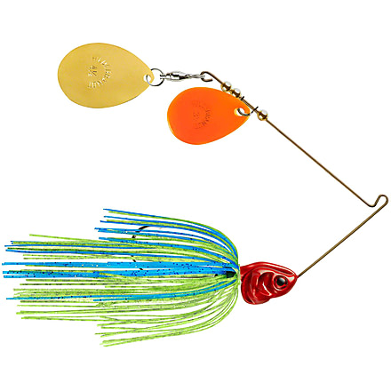 Booyah J.C. Covert Spinnerbait, 1/2oz, Org/G Col Blue Chart/Rd Hd, BYCVS12OGC725