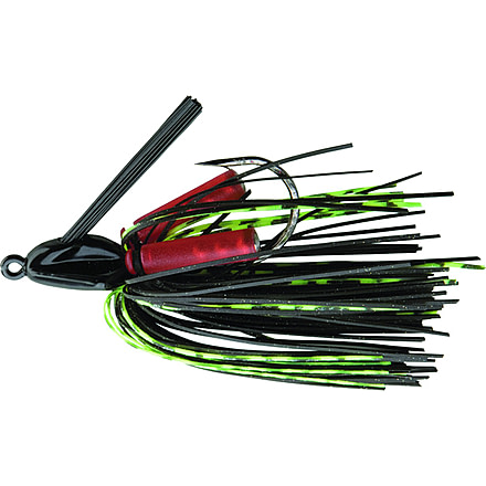 Booyah Swim'n Jig, 3/8 oz, Black/Black Chart, BYSJ3809