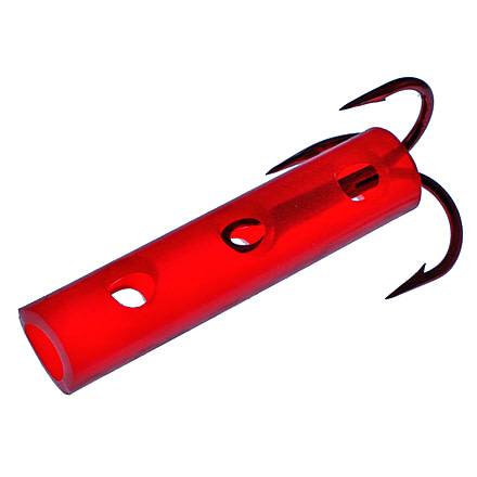 Boss Kat Boss Lat Dip Bait Tube, 4X Treble, 2 Trebles and 2 Sure Stick Dip Tubes, Boss Red, Size 2, BK97Q 2