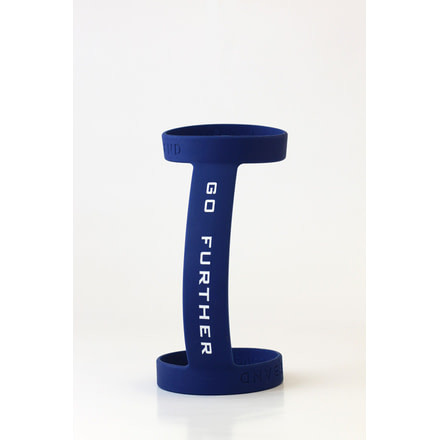Go Further Bottle Band-Navy/White