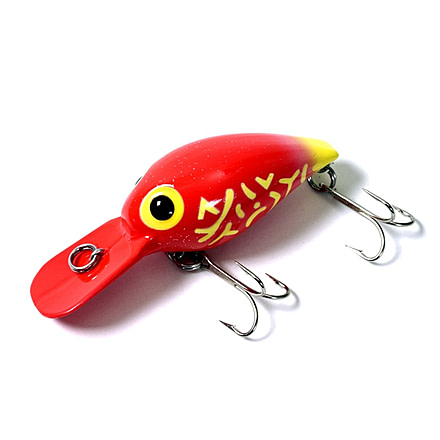 Brads Magnum Wiggler Crankbait, Floating/Sinking, Red with Yellow, 3 3/4in, 3/4oz, WMW-038