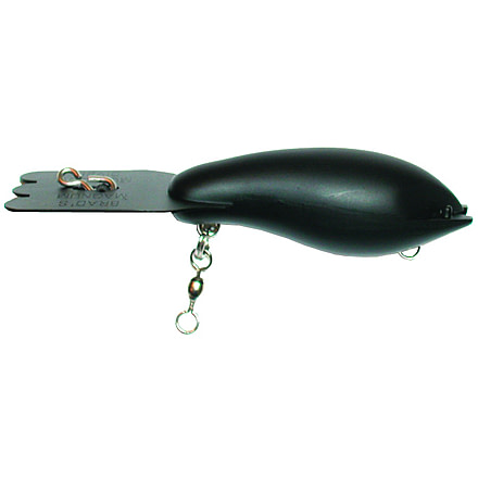 Brads Mud Dog Bait Diver Trolling/Back Bouncing Plug, Flat Black, 4 5/8in, 3/4oz, MDM-01
