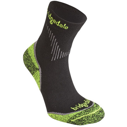 Bridgedale CoolFusion Run Light Qw-ik Crew Sock - Men's-Black-X-Large