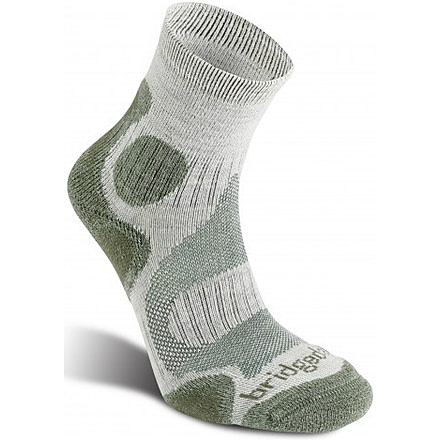 Bridgedale CoolFusion Trail Diva Light Sock - Women's-Stone/Sage-Large